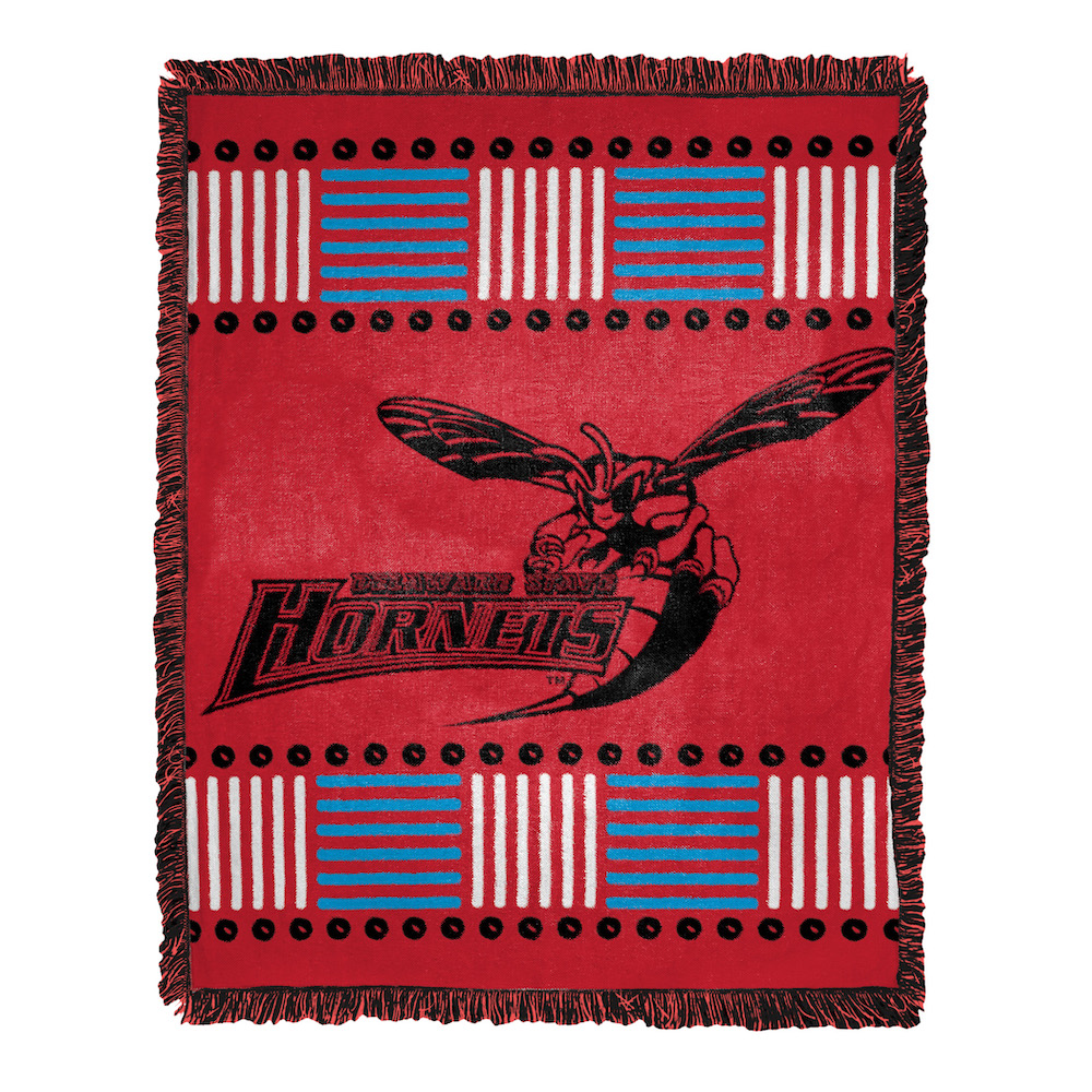 Delaware State Hornets HOMAGE Jacquard Throw Blanket 48 x 60