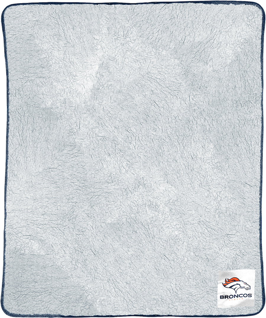 Denver Broncos 2 Tone SHERPA Throw Blanket