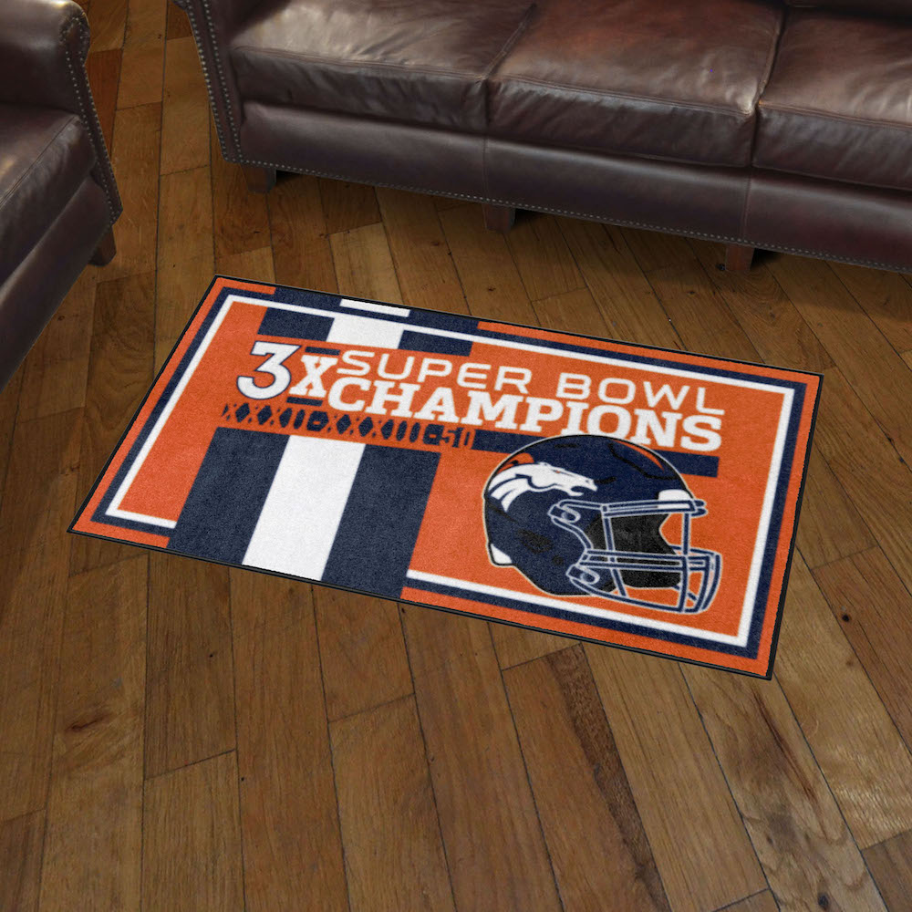 Denver Broncos 3 x 5 DYNASTY Area Rug