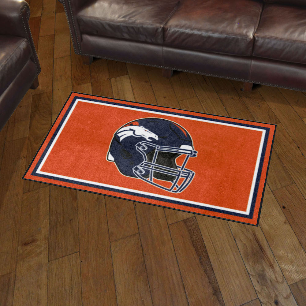 Denver Broncos 3x5 Area Rug - Helmet Logo