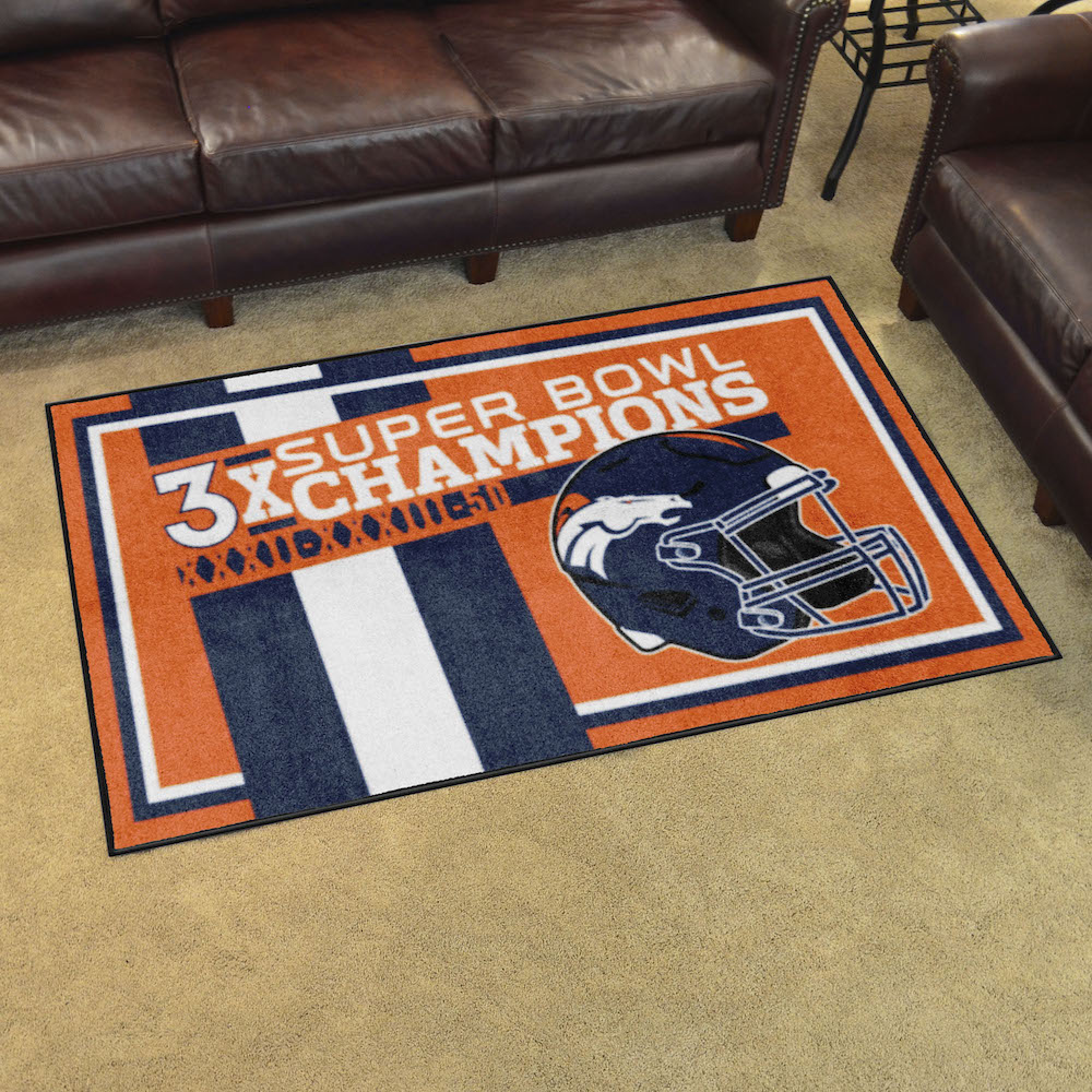 Denver Broncos 4 x 6 DYNASTY Area Rug