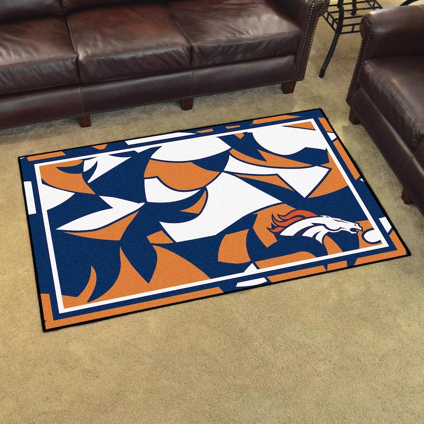 Denver Broncos 4x6 Quick Snap Area Rug