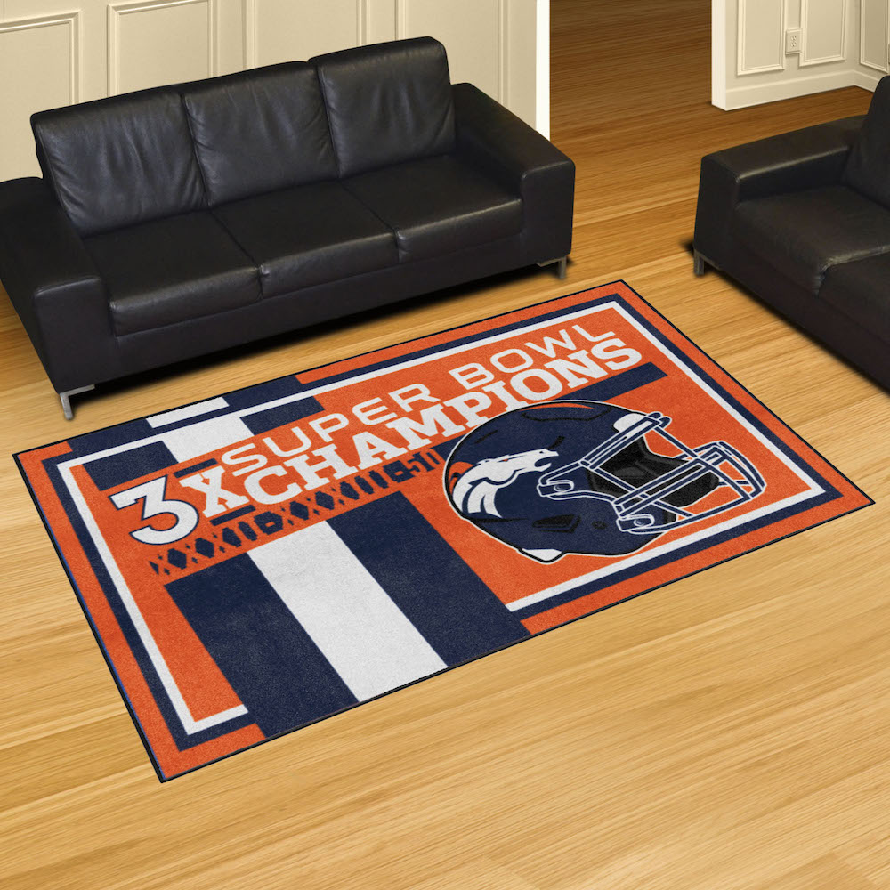 Denver Broncos 5 x 8 DYNASTY Area Rug