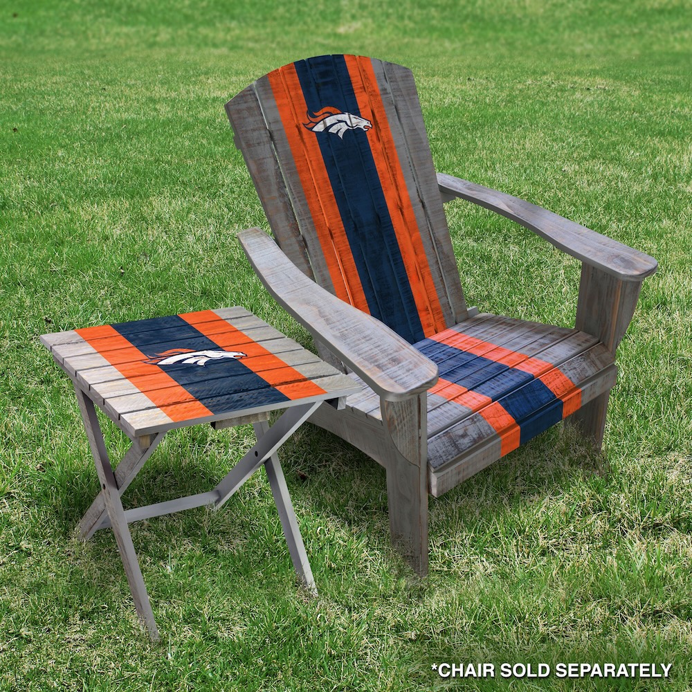 Denver Broncos Wooden Adirondack Folding Table