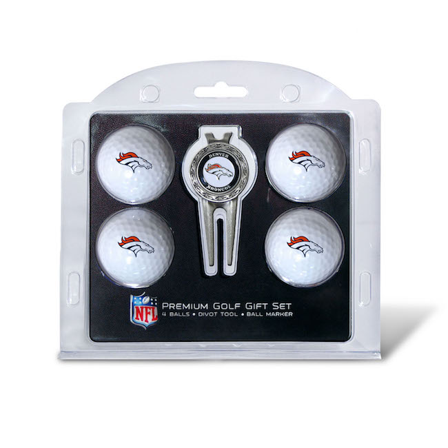 Denver Broncos 4 Golf Ball and Divot Tool Set