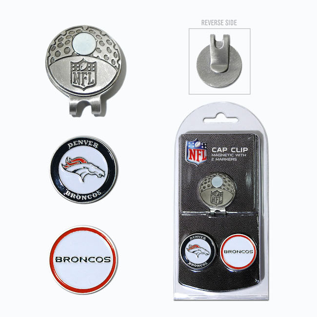 Denver Broncos Hat Clip With 2 Ball Markers