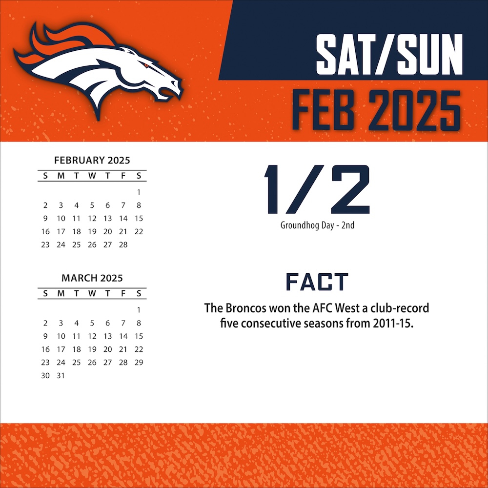 Denver Broncos 2025 NFL Page-A-Day Box Calendar