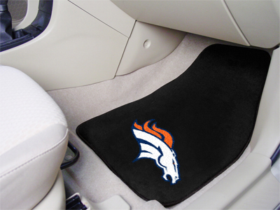 Denver Broncos Car Floor Mats 18 x 27 Carpeted-Pair