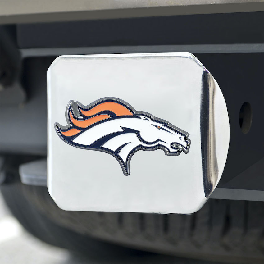 Denver Broncos Color Chrome Trailer Hitch Cover