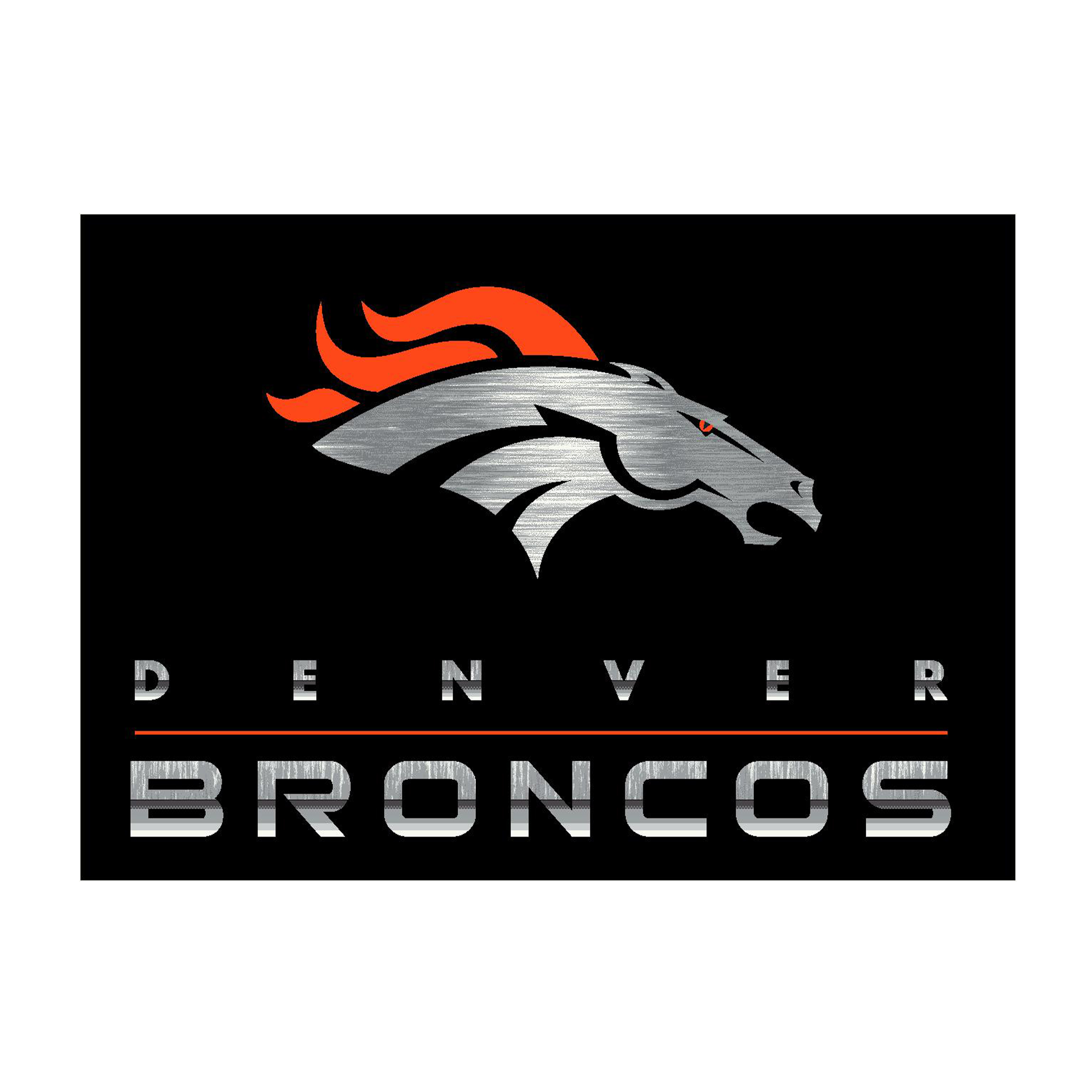 Denver Broncos 6 X 8 CHROME Rug