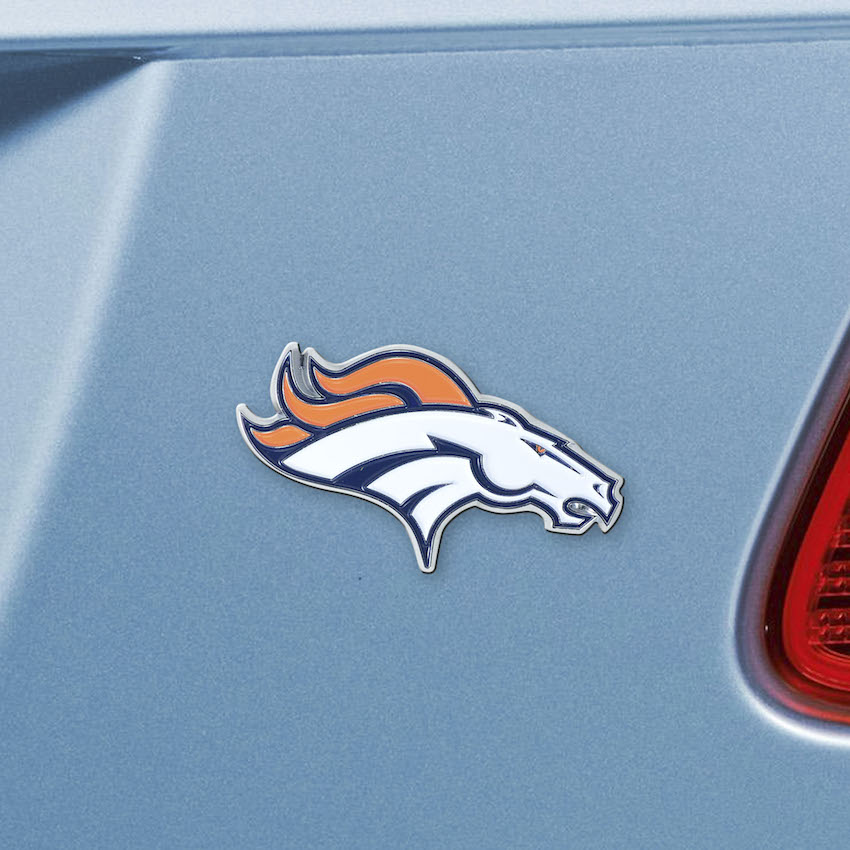 Denver Broncos Color Metal Auto Emblem