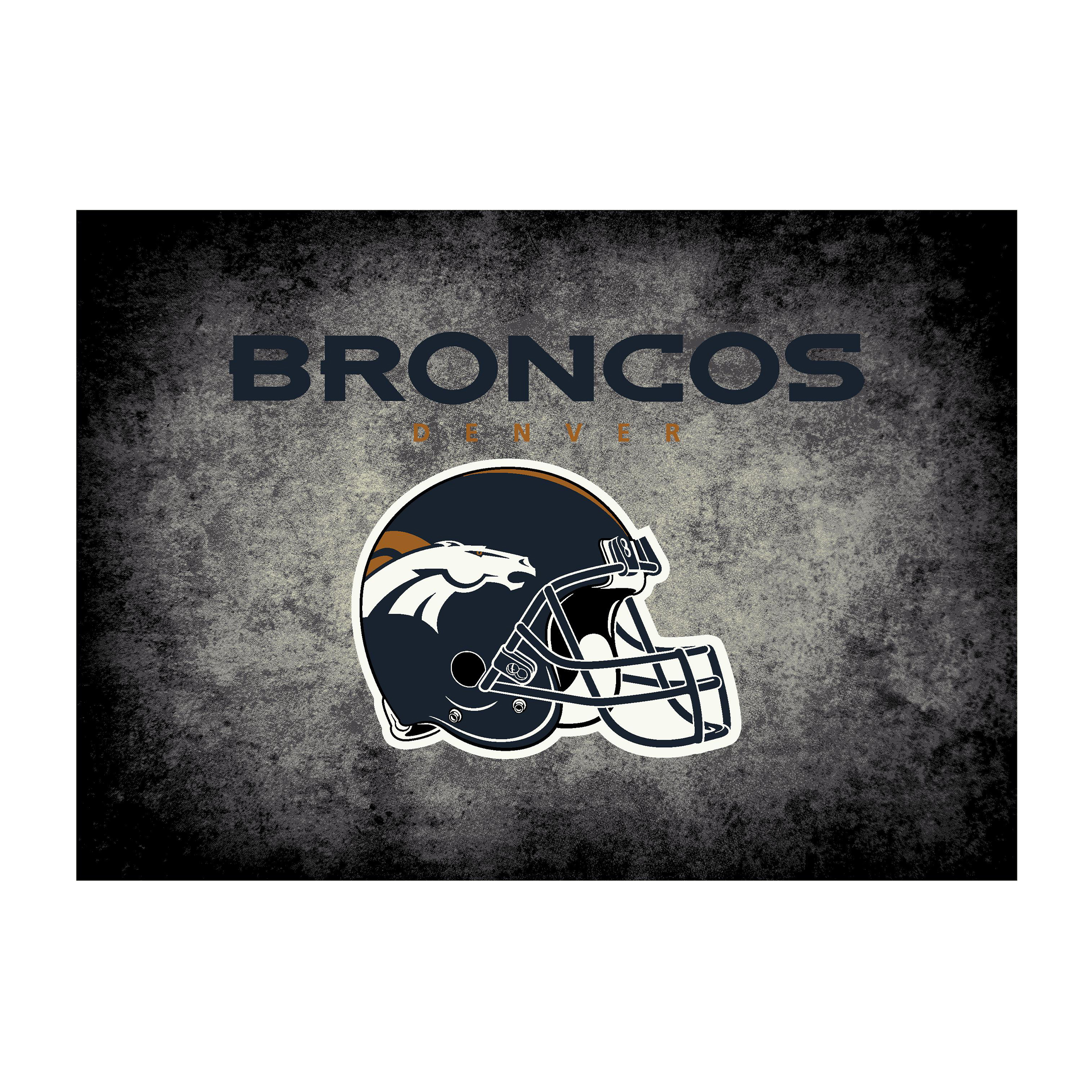 Denver Broncos 6 X 8 DISTRESSED Rug