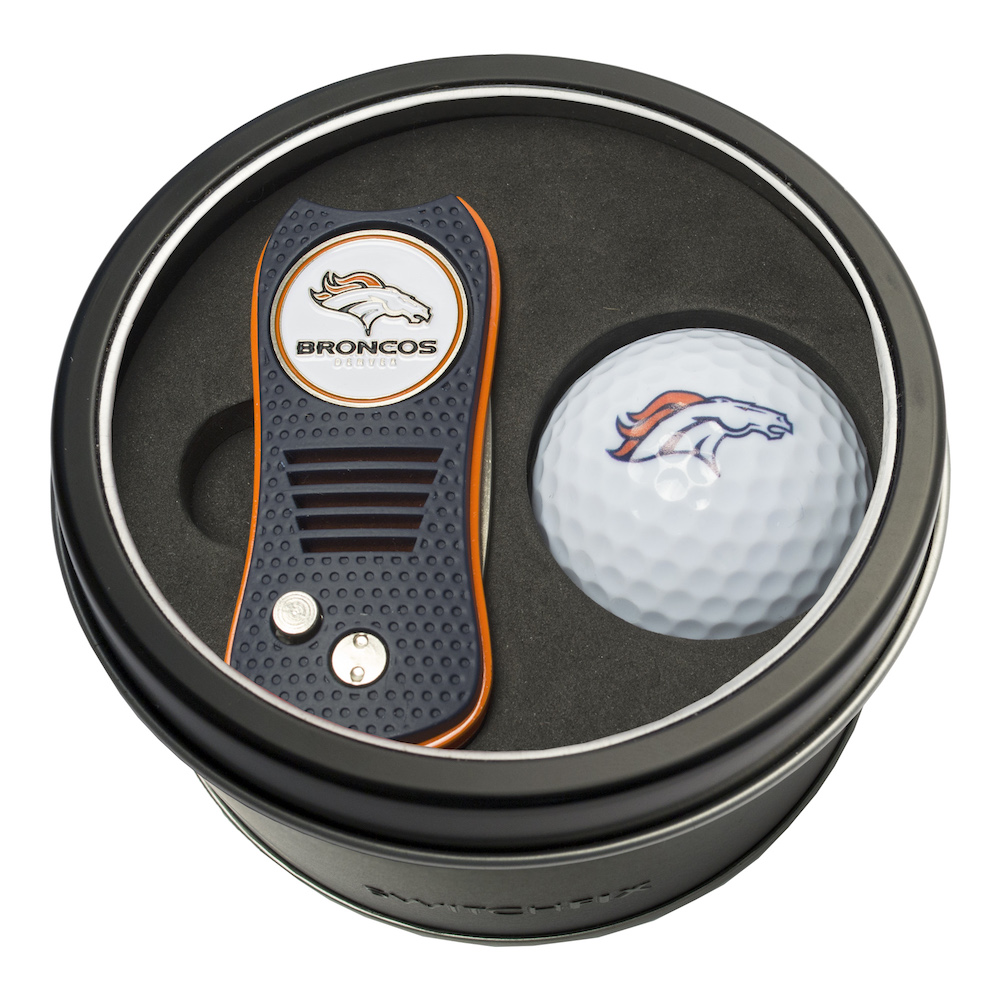 Denver Broncos Switchblade Divot Tool and Golf Ball Gift Pack