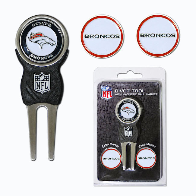 Denver Broncos 3 Marker Signature Divot Tool Pack