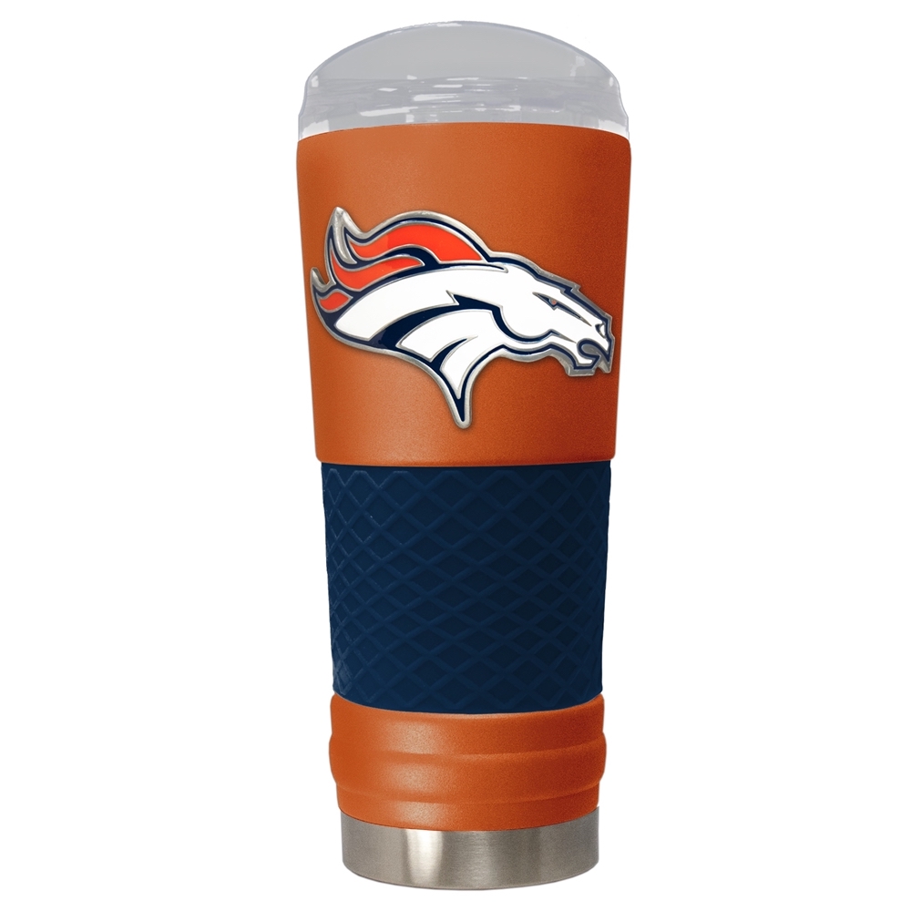 Denver Broncos 24 oz DRAFT SERIES NFL Powder Coated Insulated Travel Tumbler