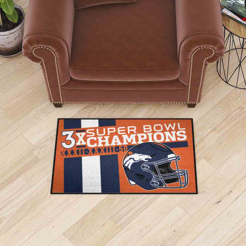 Denver Broncos DYNASTY Floor Mat - 34 x 43 inch All Star style