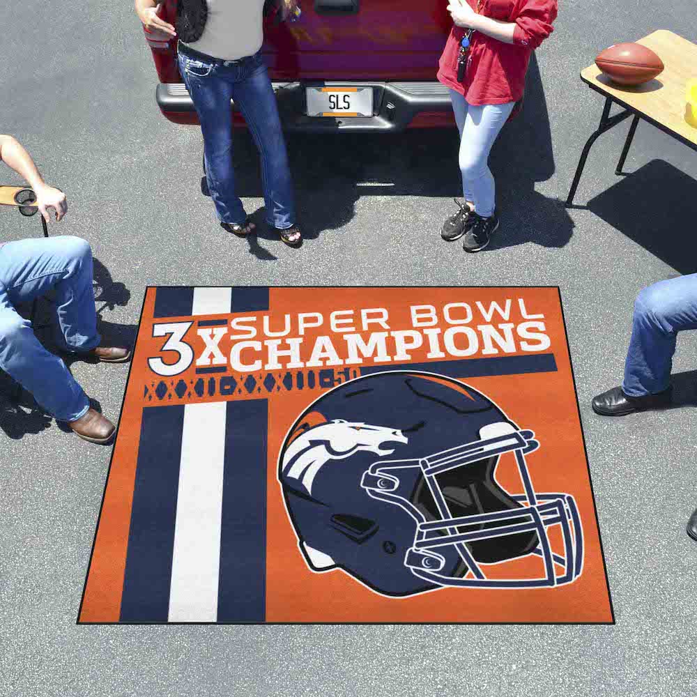 Denver Broncos DYNASTY Floor Mat - 60 x 72 inch Tailgater style