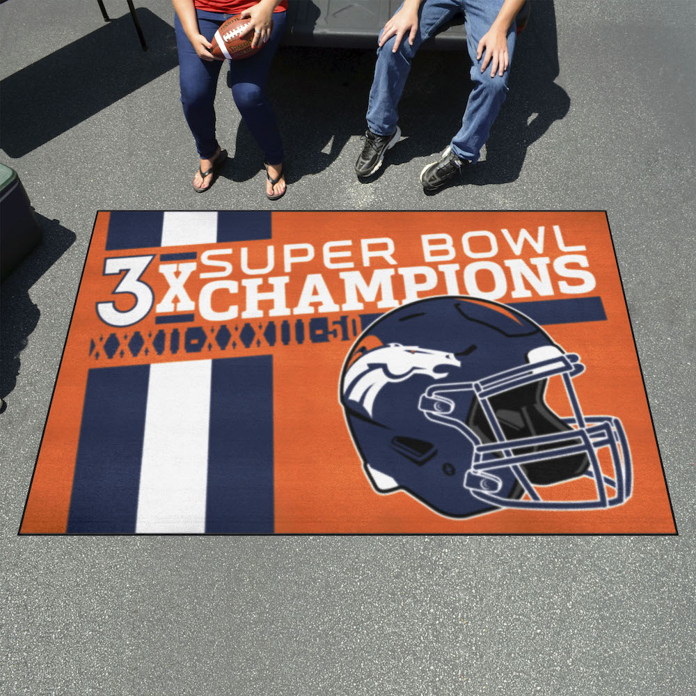 Denver Broncos DYNASTY Floor Mat - 60 x 96 inch Ultimat style