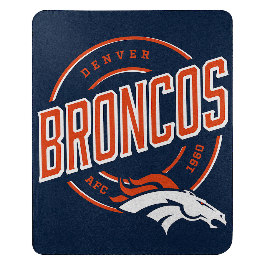 Denver Broncos Fleece Throw Blanket 50 x 60