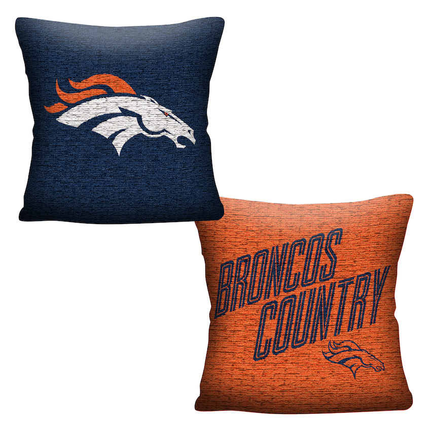 Denver Broncos Double Sided INVERT Woven Pillow