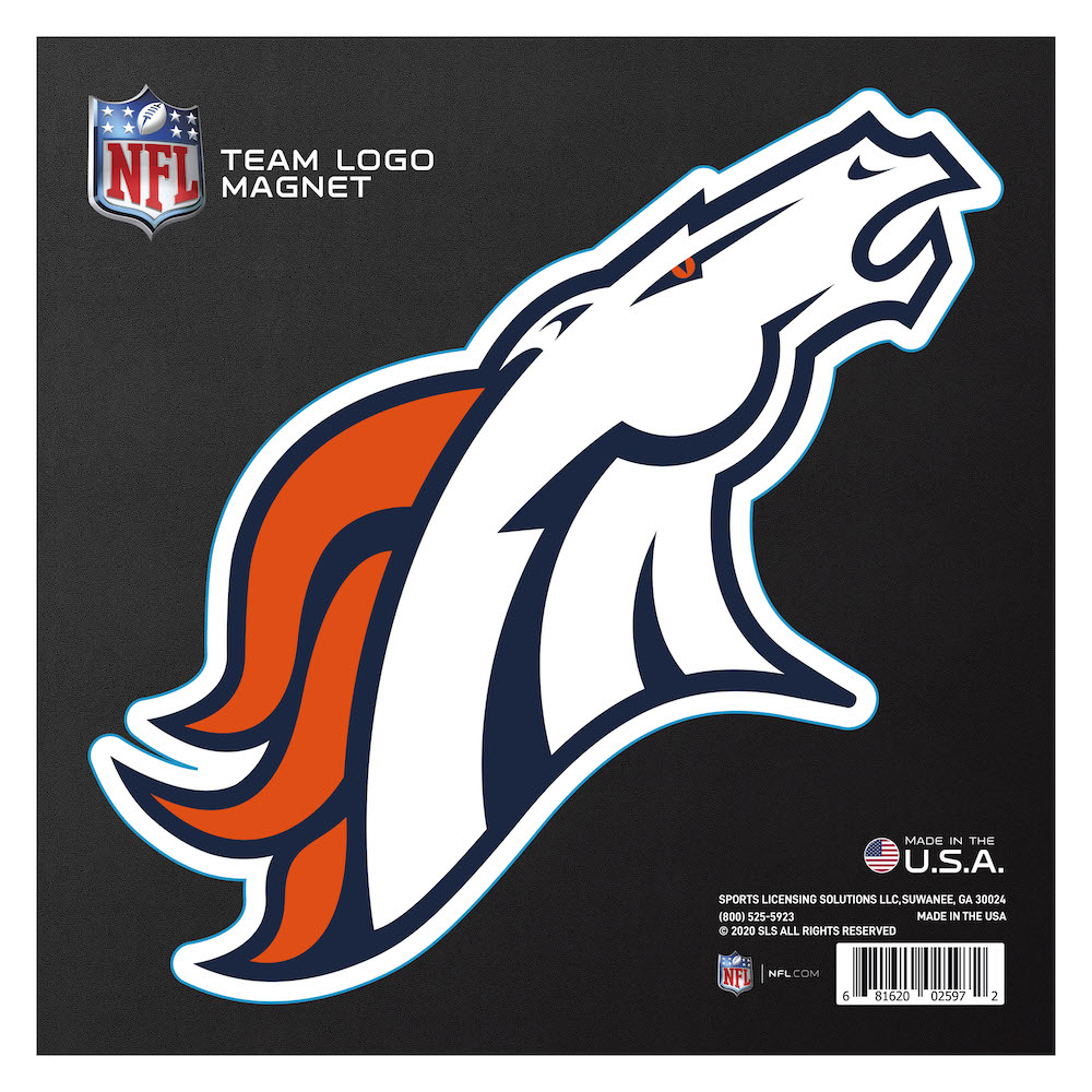 Denver Broncos Large Team Logo Magnet - Indoor Outdoor