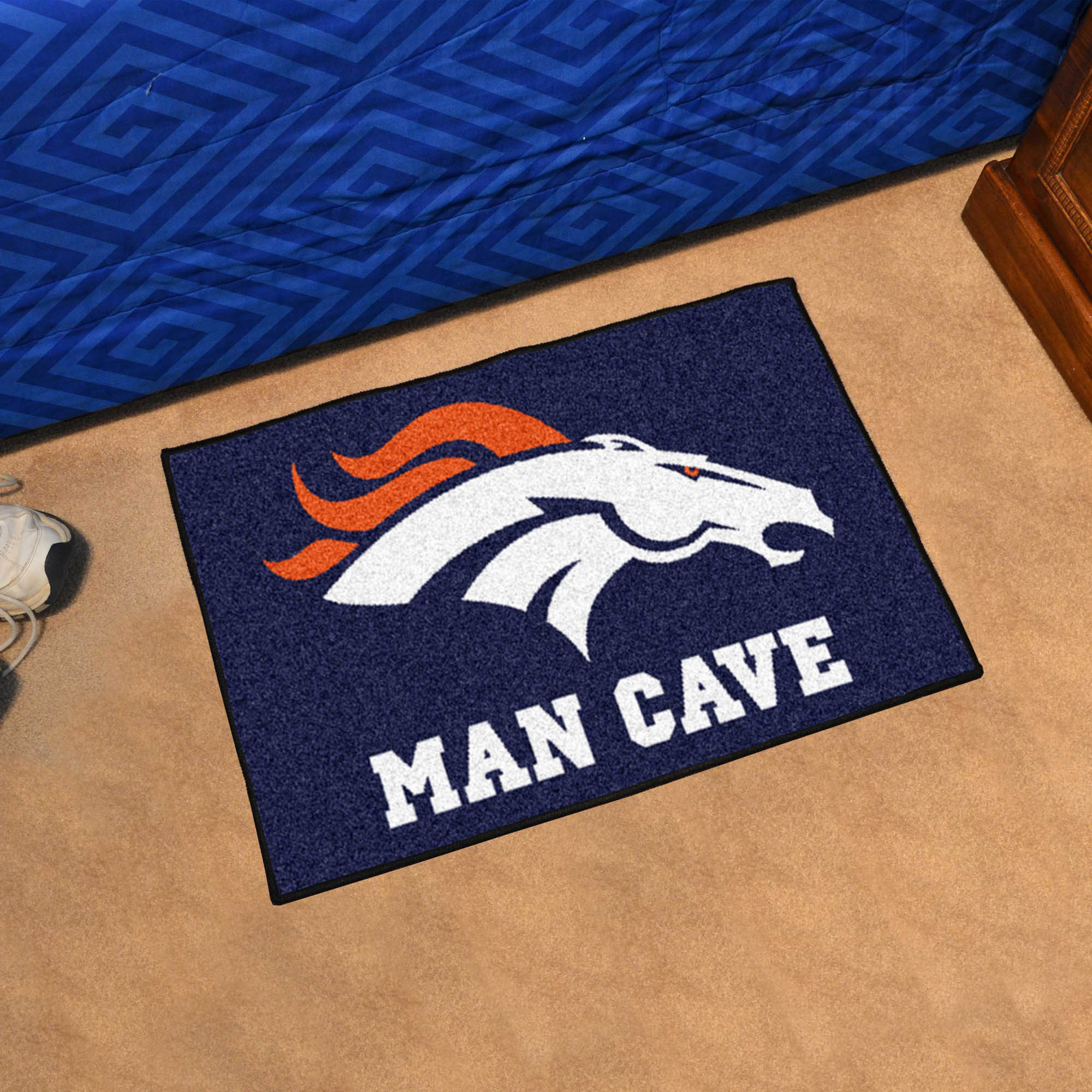 Denver Broncos MAN CAVE 20 x 30 STARTER Floor Mat