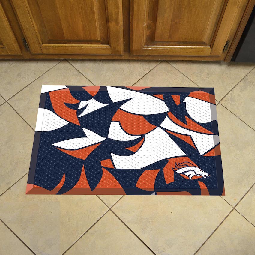 Denver Broncos Quick Snap Style SCRAPER Door Mat