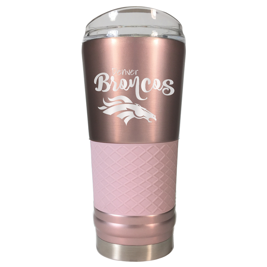 Denver Broncos 24 oz Rose Gold Draft Travel Tumbler