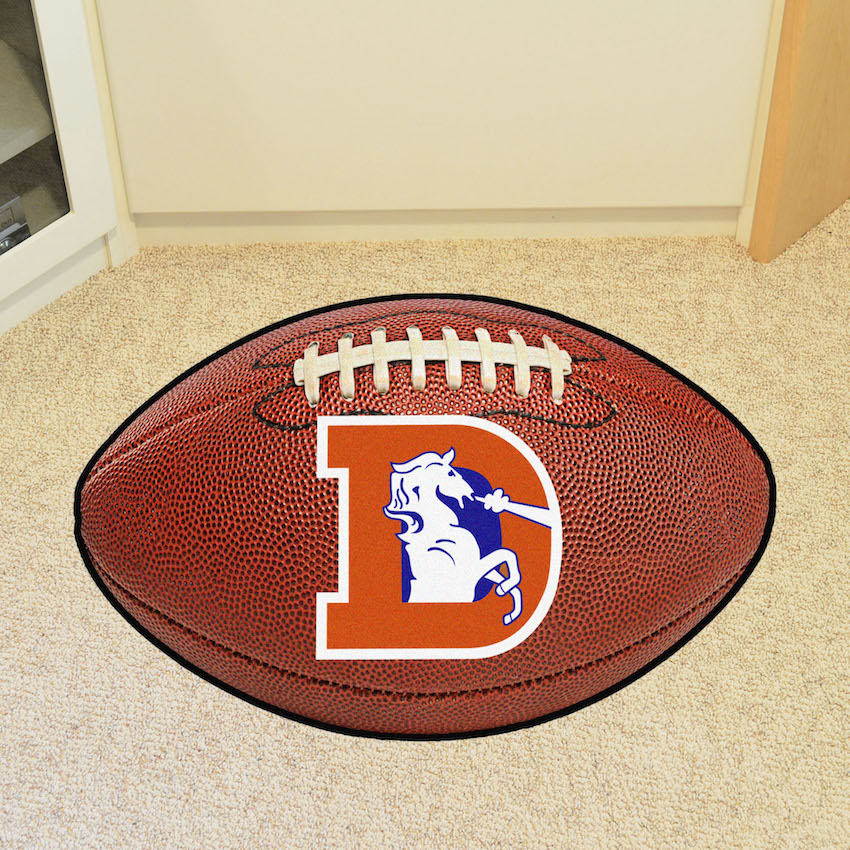 Denver Broncos Vintage 22 x 35 Football Mat Throwback Logo