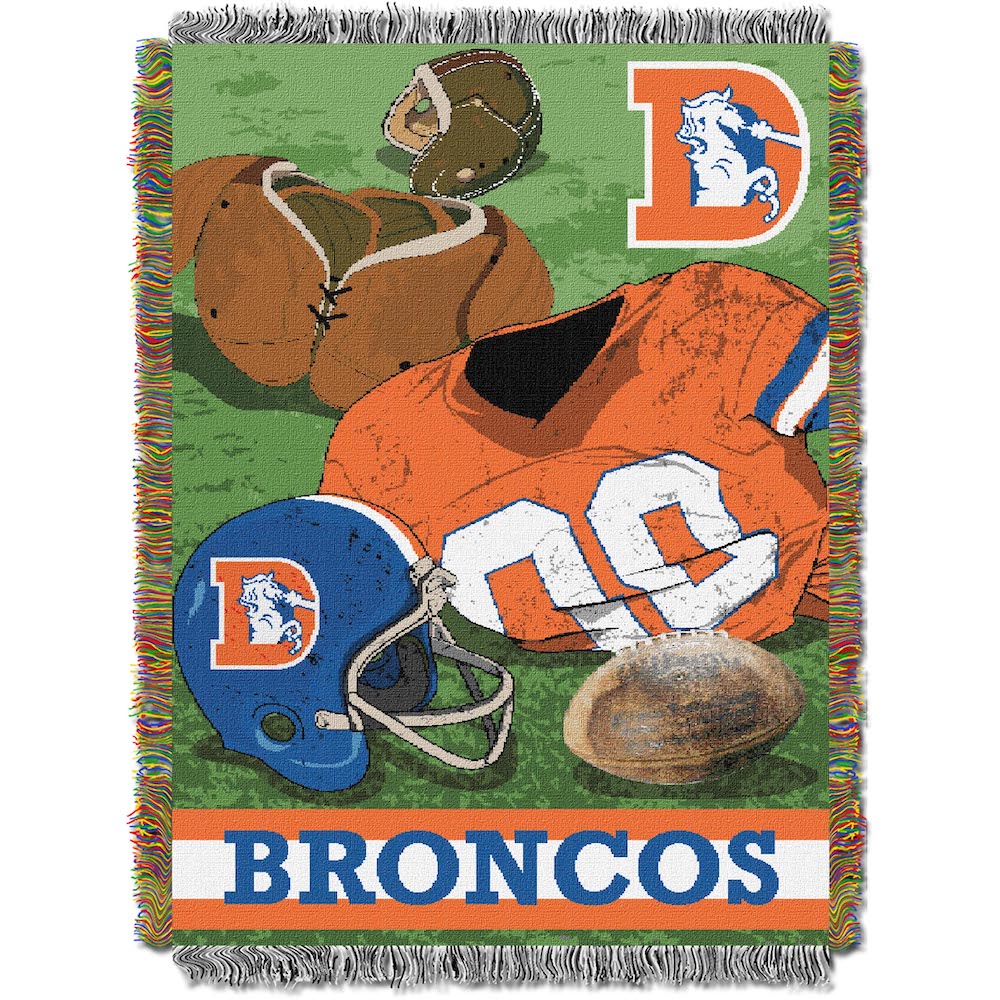 Denver Broncos Commemorative VINTAGE Tapestry Throw