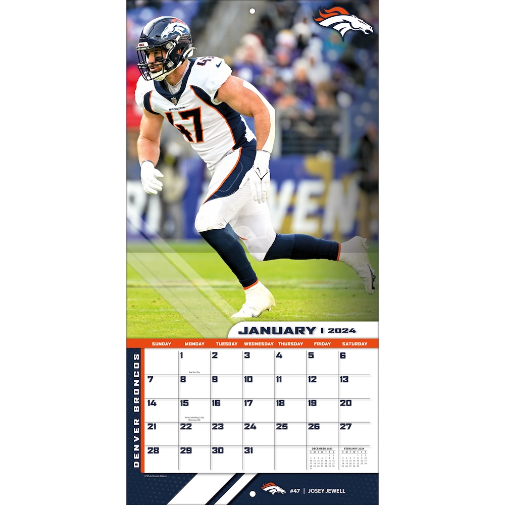 Denver Broncos 2025 NFL Team Wall Calendar