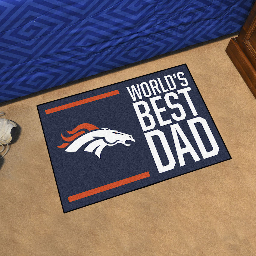 Denver Broncos 20 x 30 WORLDS BEST DAD Floor Mat