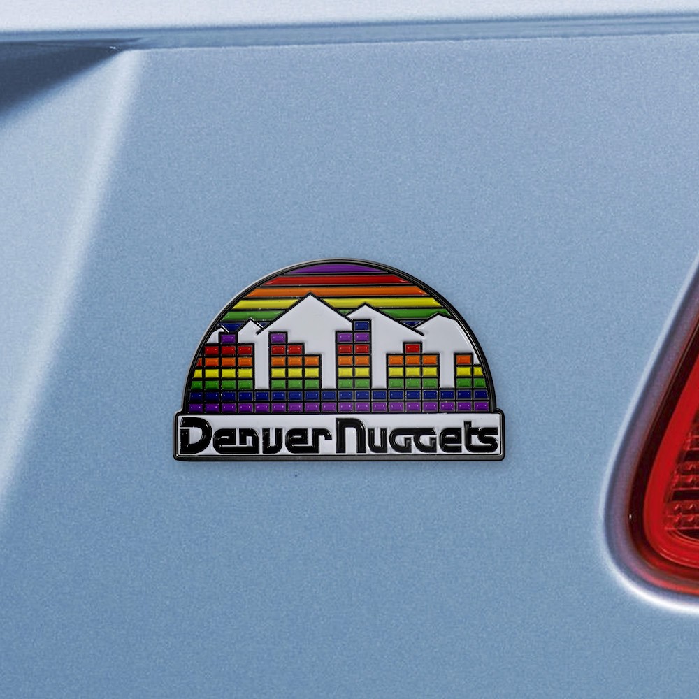 Denver Nuggets RETRO Color Metal Auto Emblem