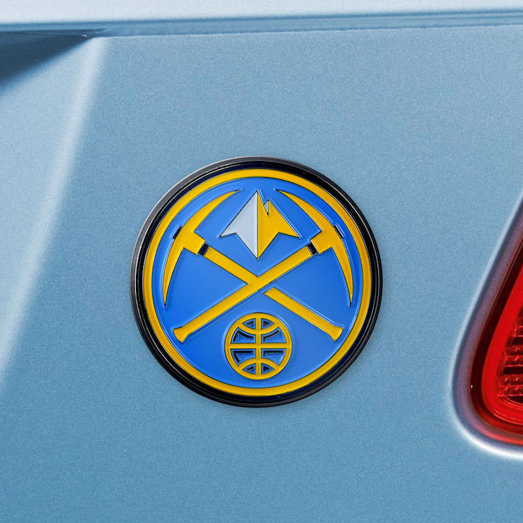Denver Nuggets Color Metal Auto Emblem