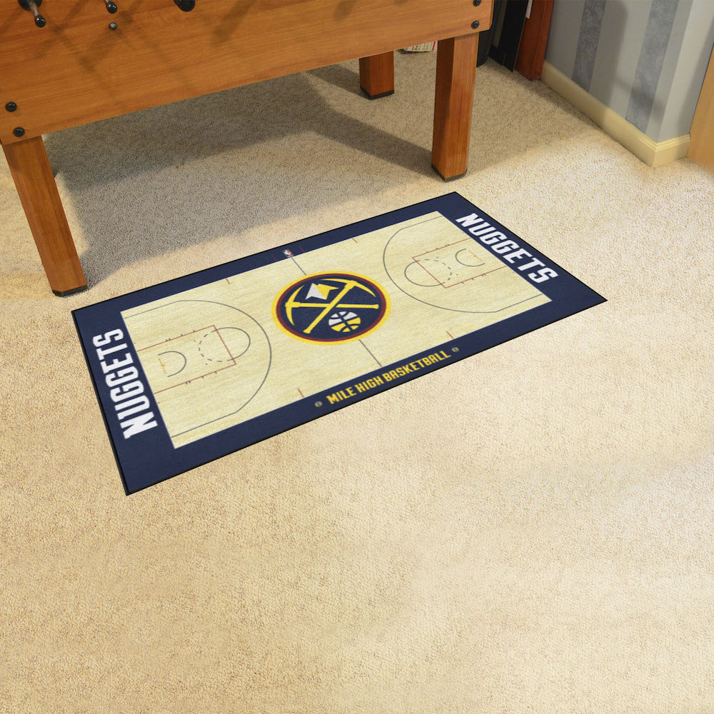 Denver Nuggets 30 x 54 LARGE Basketball Court Carpet Runner