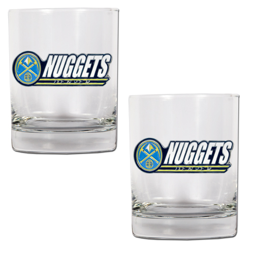 Denver Nuggets NBA Logo 2pc Rocks Glass Set