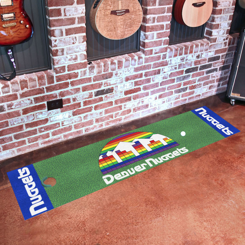 Denver Nuggets Vintage 18 x 72 in Putting Green Mat with Throwback Logo