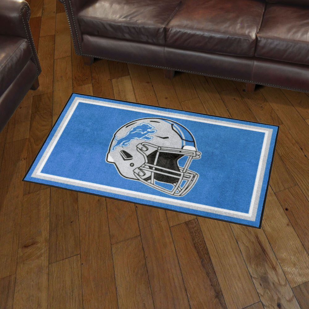 Detroit Lions 3x5 Area Rug - Helmet Logo