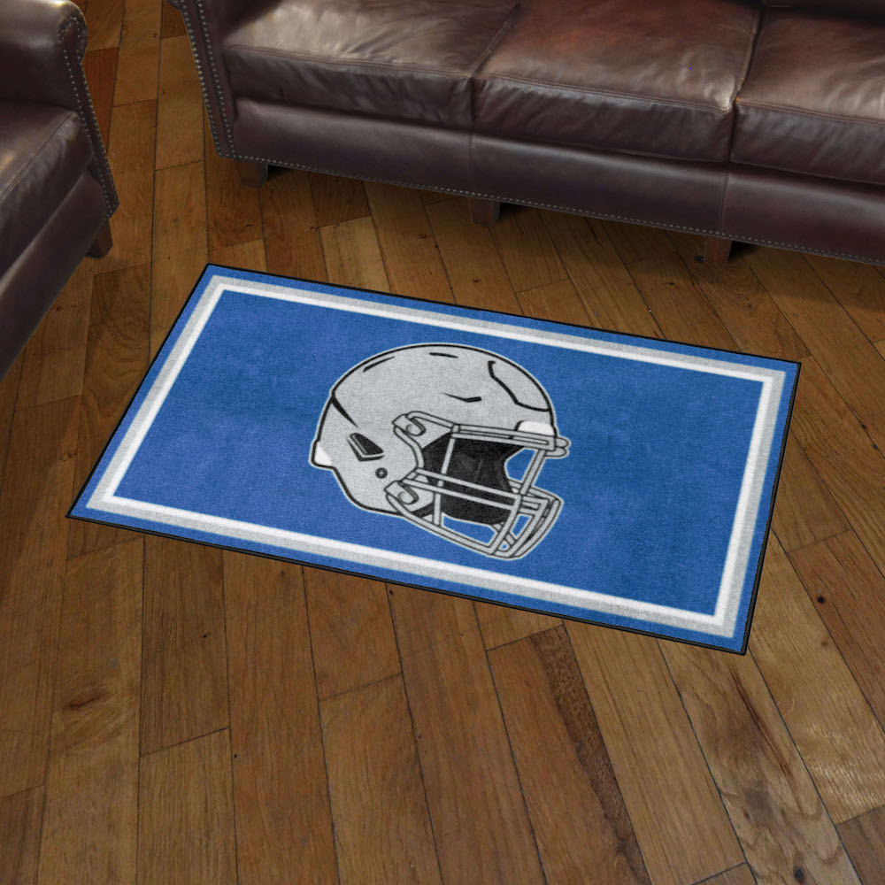 Detroit Lions 3x5 Area Rug - Throwback Helmet Logo