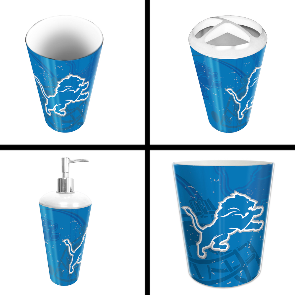 Detroit Lions 4 Piece Bathroom Accessory Set