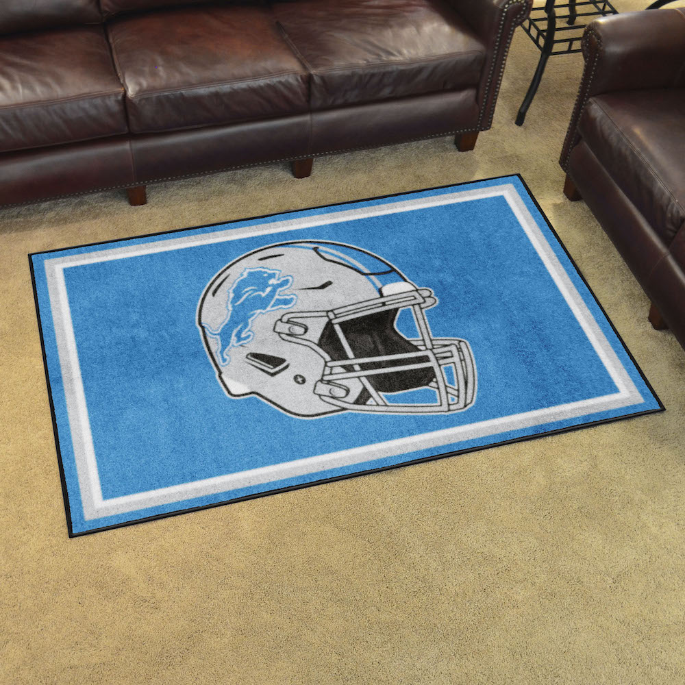 Detroit Lions 4x6 Area Rug - Helmet Logo