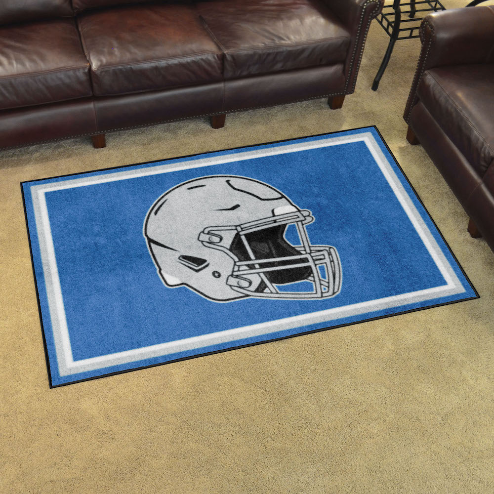 Detroit Lions 4x6 Area Rug - Throwback Helmet Logo