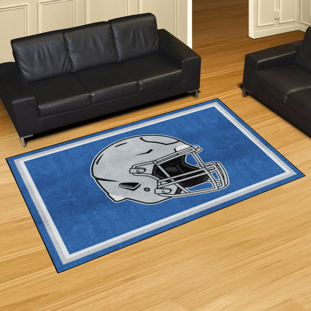 Detroit Lions 5x8 Area Rug - Throwback Helmet Logo