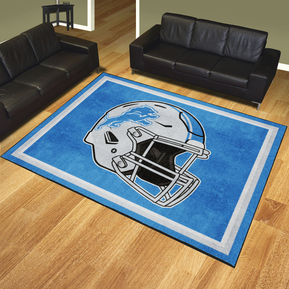 Detroit Lions Ultra Plush 8x10 Area Rug - Helmet Logo