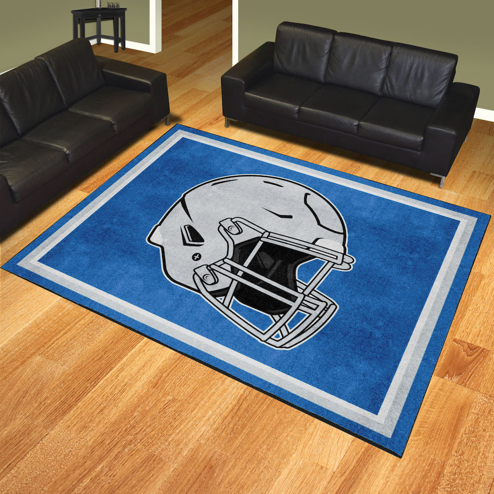 Detroit Lions Ultra Plush 8x10 Area Rug - Throwback Helmet Logo