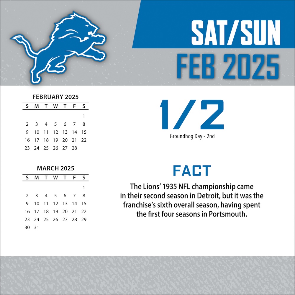 Detroit Lions 2025 NFL Page-A-Day Box Calendar