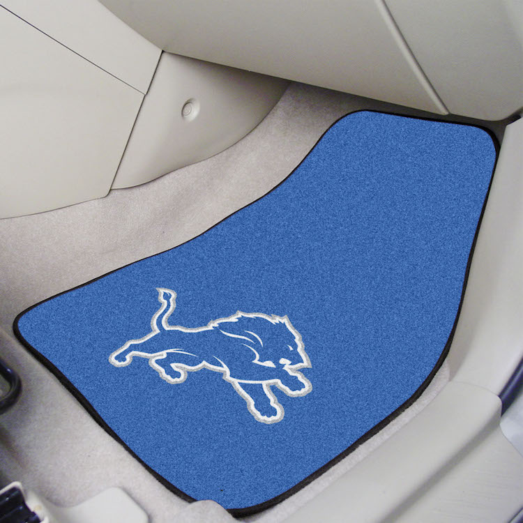 Detroit Lions Car Floor Mats 18 x 27 Carpeted-Pair