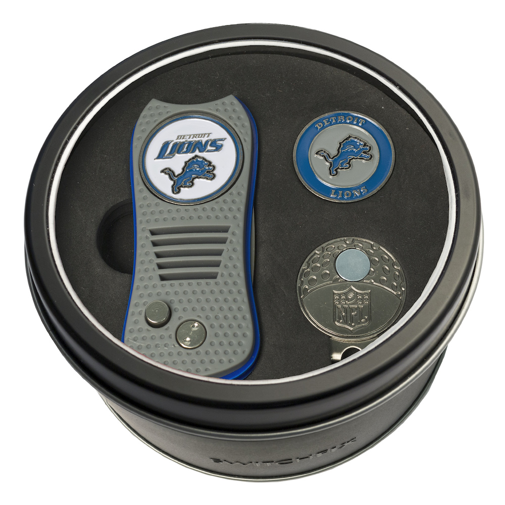 Detroit Lions Switchblade Divot Tool Cap Clip and Ball Marker Gift Pack