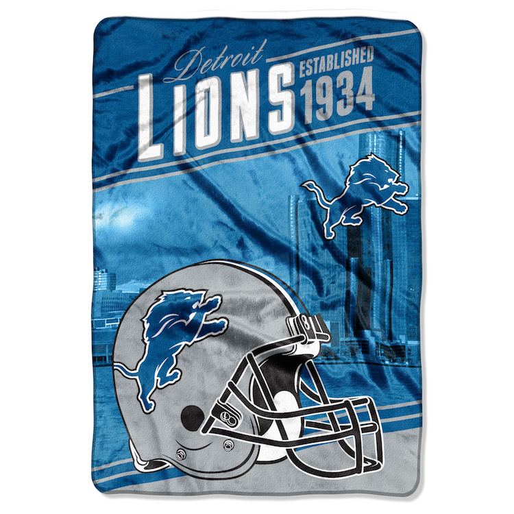 Detroit Lions OVERSIZED Micro Raschel Blanket 62 x 90