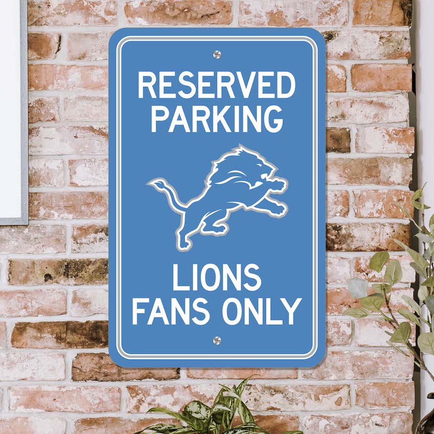 Detroit Lions Reserved Parking Sign